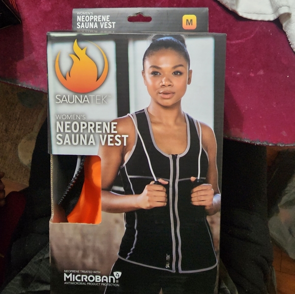 SaunaTek Women's Sauna Sweat Suit Vest for Exercise and Heat Training, Neoprene - Picture 2 of 11